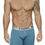 XTREMEN Turquoise/Grey Thin-Stripe Microfiber Boxer Brief