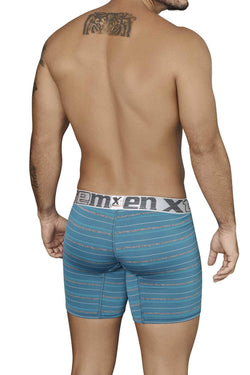 XTREMEN Turquoise/Grey Thin-Stripe Microfiber Boxer Brief thumbnail 3