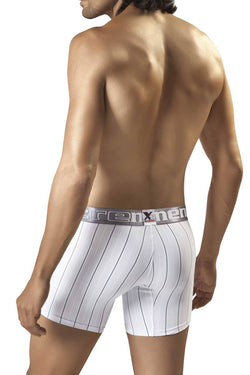 XTREMEN White/Grey-Pinstripe Microfiber Boxer Brief thumbnail 3