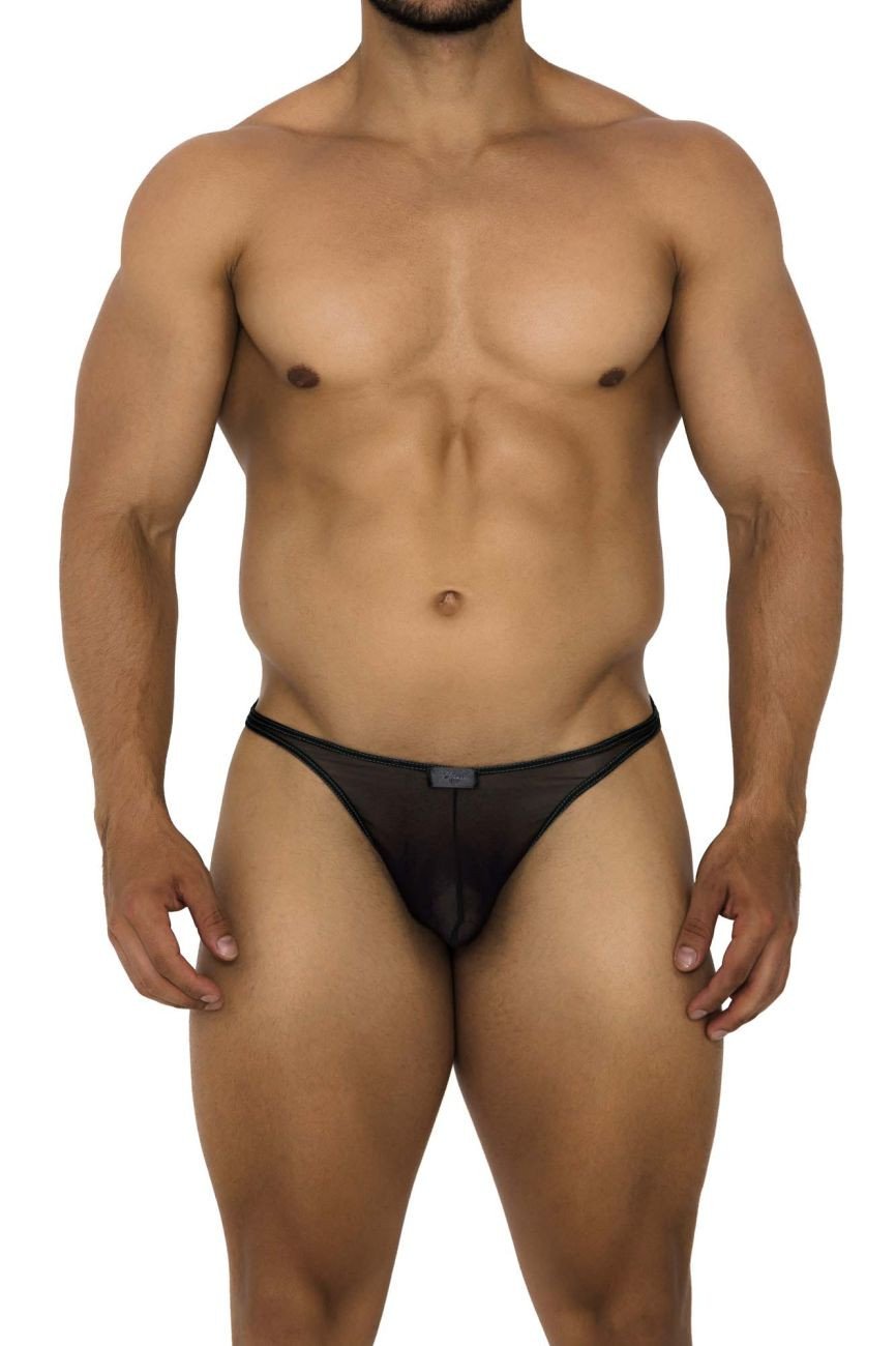 Xtremen Black 91189 Tulle Mesh Thong