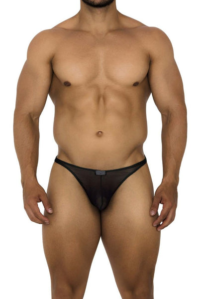 Xtremen Black 91189 Tulle Mesh Thong