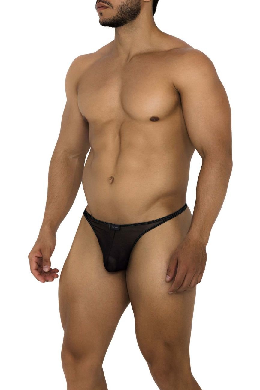 Xtremen Black 91189 Tulle Mesh Thong