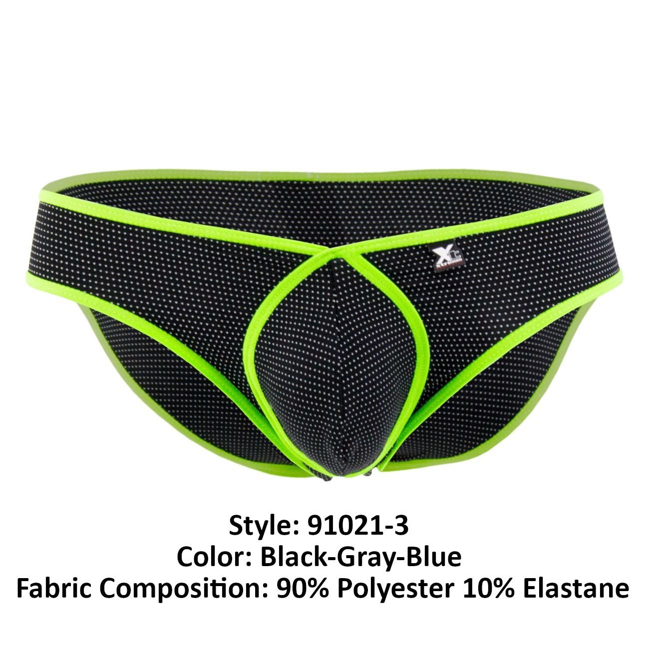 Xtremen Black Grey Blue 91021-3 3PK Briefs