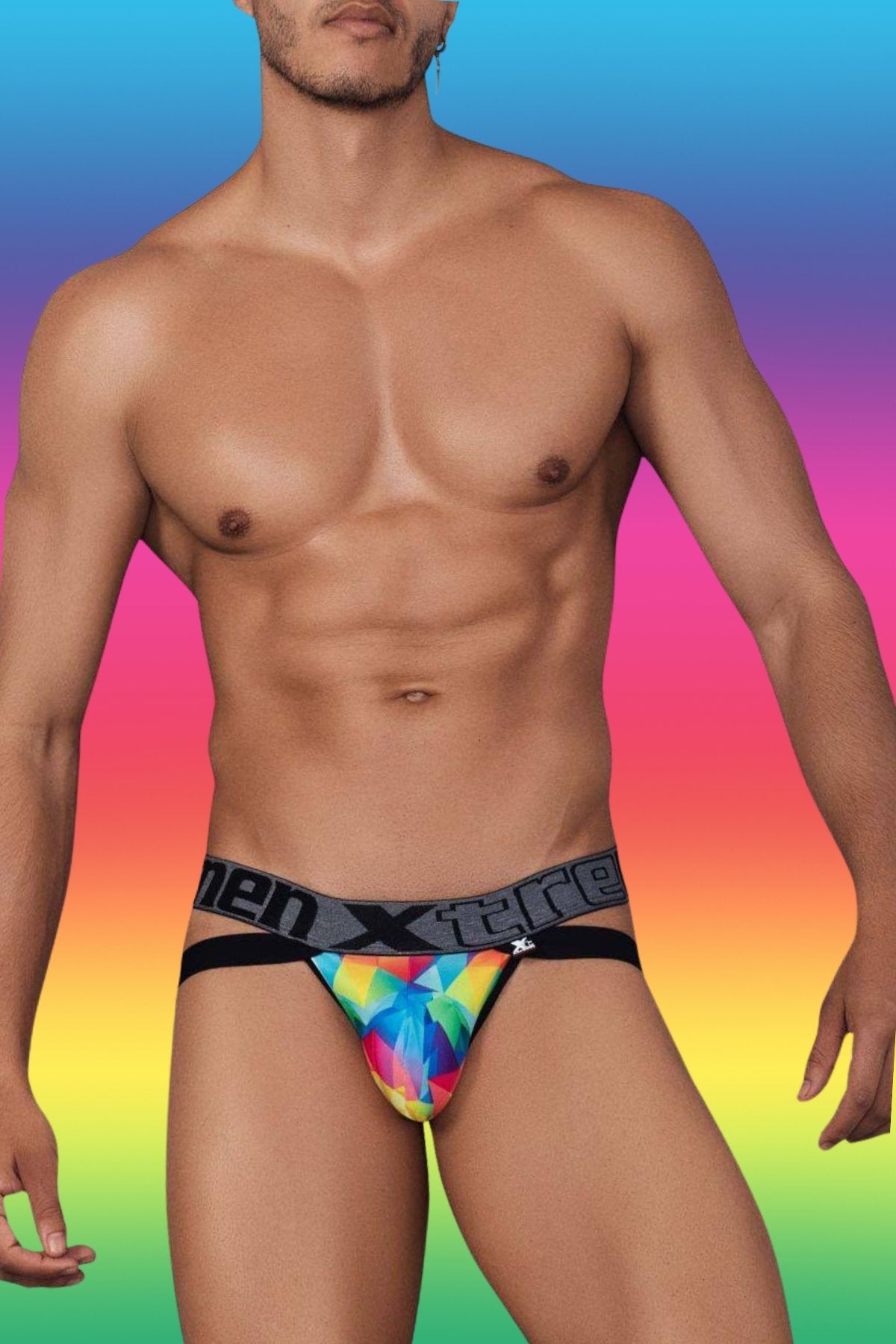 Xtremen Rainbow Prism 91148 Printed Microfiber Jockstrap
