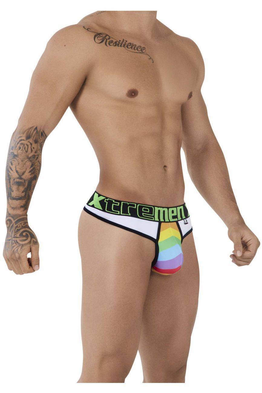 Xtremen White 91086 Microfiber Pride Thongs