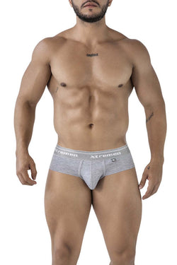 Xtremen Men's Underwear 41315 Cotton Blend Briefs Color Jasper Gray thumbnail 2