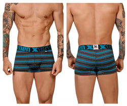 Xtremen Men's Underwear 51453C Stripes Trunk Color Turquoise thumbnail 1