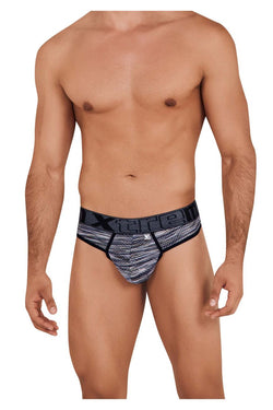 Xtremen Men's Underwear 91100X Microfiber Mesh Thongs Color Black thumbnail 2