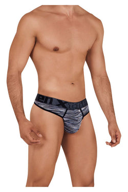 Xtremen Men's Underwear 91100X Microfiber Mesh Thongs Color Black thumbnail 4