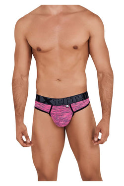 Xtremen Men's Underwear 91100X Microfiber Mesh Thongs Color Pink thumbnail 2