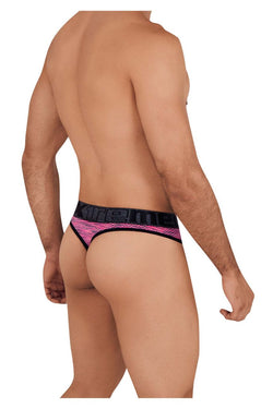 Xtremen Men's Underwear 91100X Microfiber Mesh Thongs Color Pink thumbnail 3