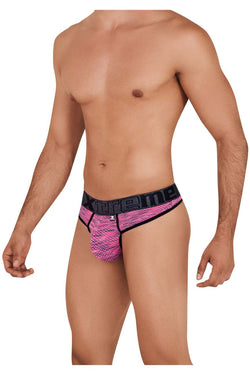 Xtremen Men's Underwear 91100X Microfiber Mesh Thongs Color Pink thumbnail 4