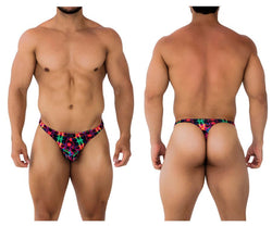 Xtremen Men's Underwear 91171 Printed Thongs Color Bows thumbnail 1