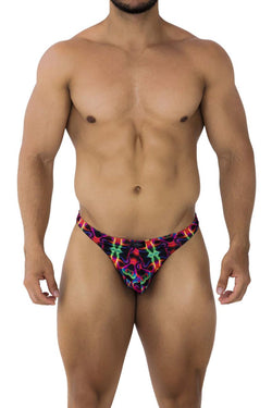 Xtremen Men's Underwear 91171 Printed Thongs Color Bows thumbnail 2