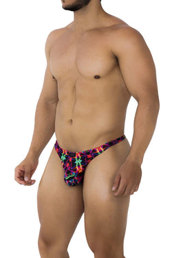 Xtremen Men's Underwear 91171 Printed Thongs Color Bows thumbnail 4