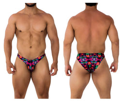 Xtremen Men's Underwear 91172 Printed Bikini Color Bows thumbnail 1