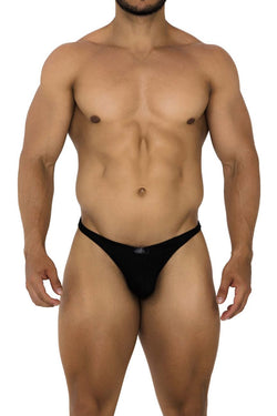 Xtremen Men's Underwear 91185 Mesh Thongs Color Black thumbnail 2