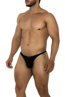 Xtremen Men's Underwear 91185 Mesh Thongs Color Black thumbnail 4