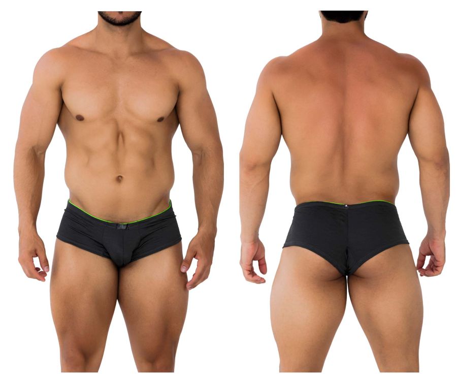Xtremen Men's Underwear 91199 Jacquard Trunks Color Gray