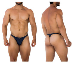 Xtremen Men's Underwear 91200 Jacquard Thongs Color Dark Blue thumbnail 1