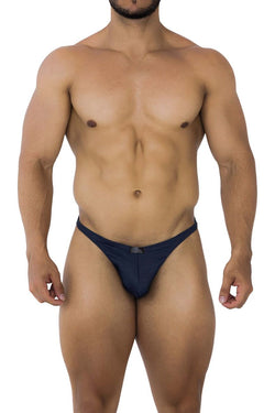 Xtremen Men's Underwear 91200 Jacquard Thongs Color Dark Blue thumbnail 2