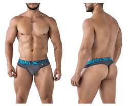 Xtremen Men's Underwear 91208B Microfiber Thongs Color Gray thumbnail 1
