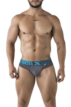 Xtremen Men's Underwear 91208B Microfiber Thongs Color Gray thumbnail 2