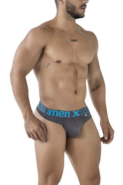 Xtremen Men's Underwear 91208B Microfiber Thongs Color Gray thumbnail 4