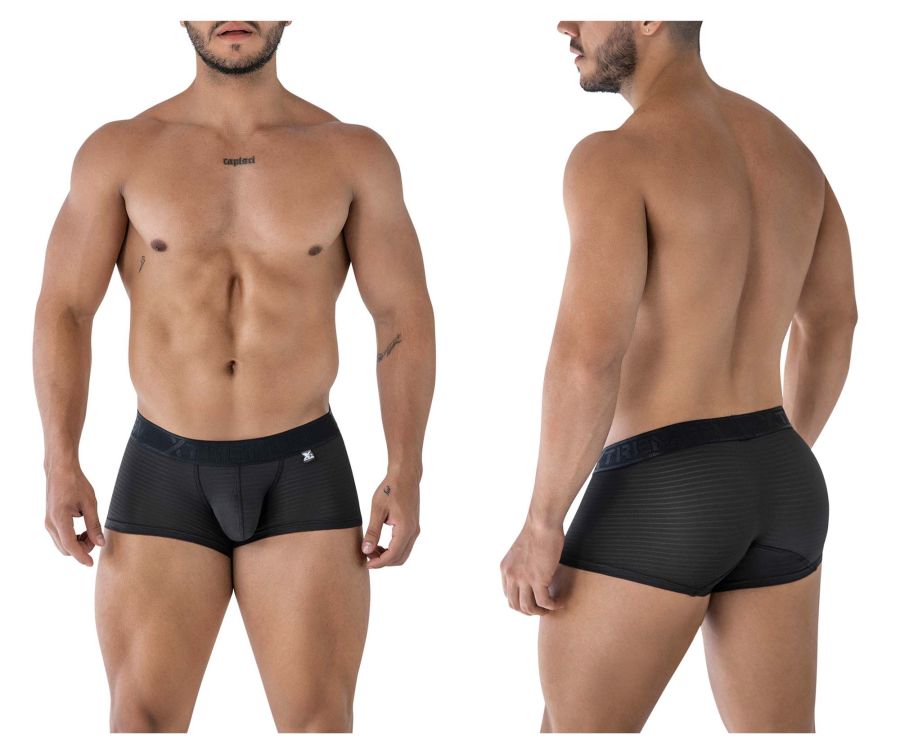 Xtremen Men's Underwear 91209B Microfiber Trunks Color Black