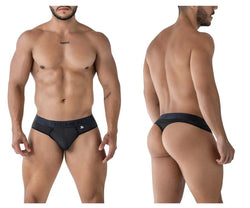 Xtremen Men's Underwear 91211B Microfiber Thongs Color Black thumbnail 1