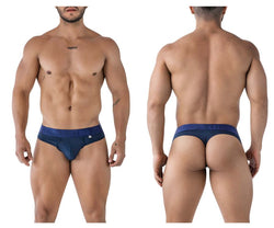 Xtremen Men's Underwear 91211B Microfiber Thongs Color Navy thumbnail 1