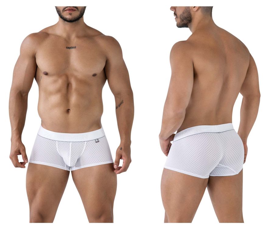 Xtremen Men's Underwear 91212B Microfiber Trunks Color White