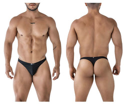 Xtremen Men's Underwear 91214B Microfiber Thongs Color Black thumbnail 1