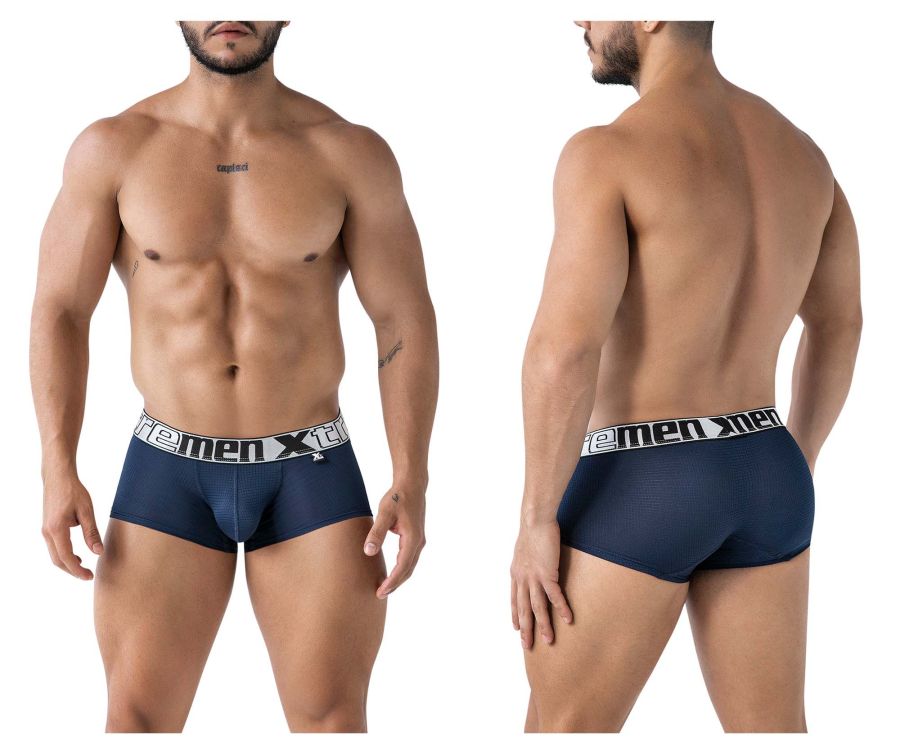 Xtremen Men's Underwear 91222 Microfiber Trunks Color Navy