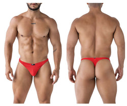 Xtremen Men's Underwear 91223 Microfiber Thongs Color Red thumbnail 1