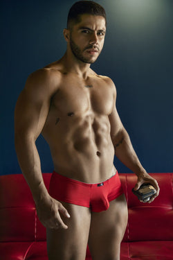 Xtremen Men's Underwear 91225 Microfiber Trunks Color Red thumbnail 3