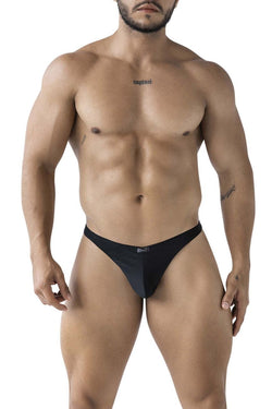 Xtremen Men's Underwear 91232 Microfiber Thongs Color Black thumbnail 2
