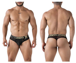 Xtremen Men's Underwear 91235 Microfiber Thongs Color Black thumbnail 1
