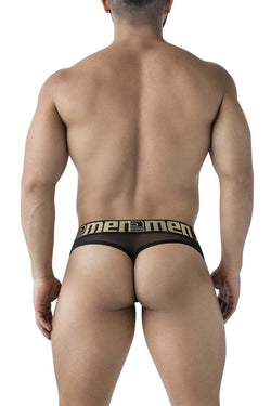 Xtremen Men's Underwear 91235 Microfiber Thongs Color Black thumbnail 3
