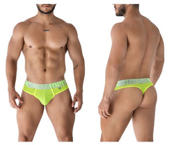 Xtremen Men's Underwear 91235 Microfiber Thongs Color Neon Green thumbnail 1