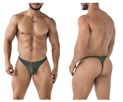 Xtremen Men's Underwear 91238 Microfiber Thongs Color Green thumbnail 1
