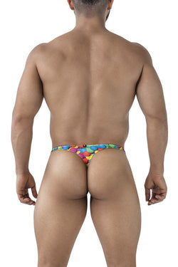 Xtremen Men's Underwear 91247 Printed Thongs Color Bubbles thumbnail 3