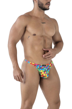 Xtremen Men's Underwear 91247 Printed Thongs Color Bubbles thumbnail 4