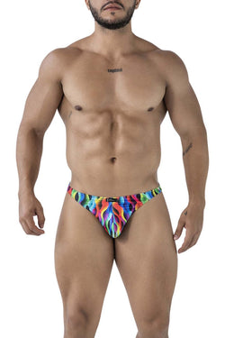 Xtremen Men's Underwear 91247 Printed Thongs Color Waves thumbnail 2