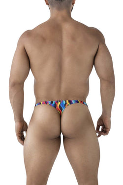 Xtremen Men's Underwear 91247 Printed Thongs Color Waves thumbnail 3