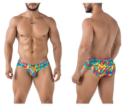 Xtremen Men's Underwear 91248 Printed Briefs Color Bubbles thumbnail 1
