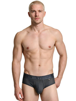 Xtremen 91250 Microfiber Mesh Briefs Color Gray thumbnail 2