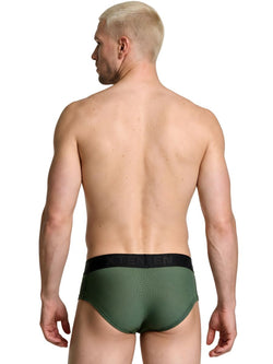 Xtremen 91250 Microfiber Mesh Briefs Color Military Green thumbnail 3