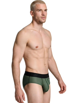 Xtremen 91250 Microfiber Mesh Briefs Color Military Green thumbnail 4