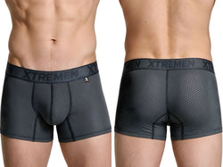 Xtremen 91251 Microfiber Mesh Boxer Briefs Color Gray thumbnail 1